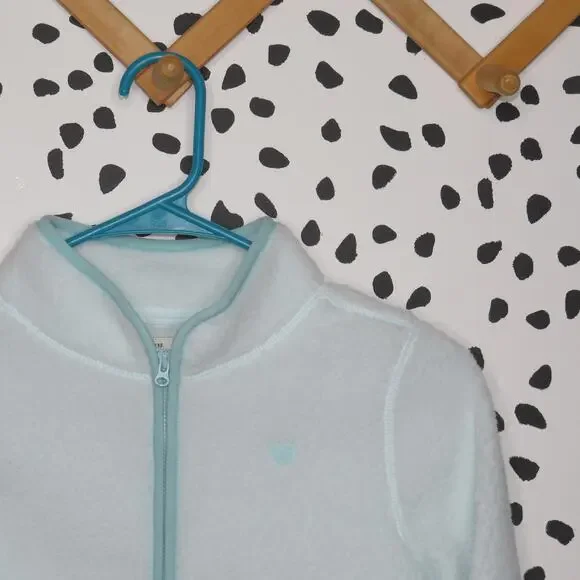 Oshkosh Mint Sherpa Fleece Girls Full Zip Jacket - Picture 2 of 7